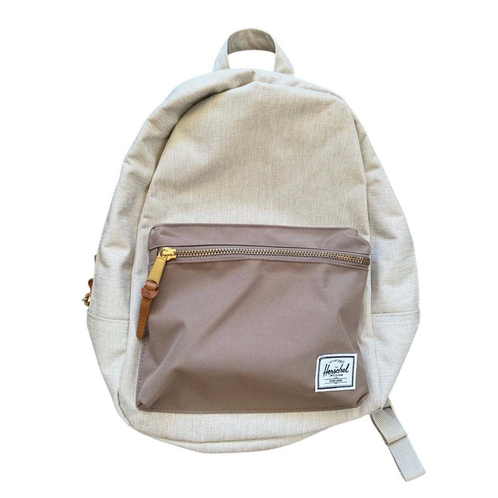 Herschel Grove Cream Tan Compact Every Day Back Pack 12x14 Minimalist
